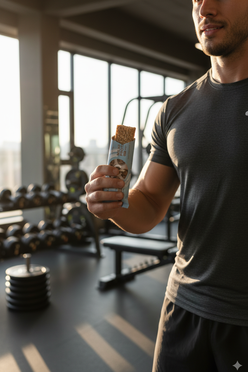 MILKii Cookie Protein Bar - Athlete Lifestyle Shot