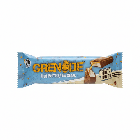 Grenade Chocolate Chip Cookie Dough Protein Bar - White Background