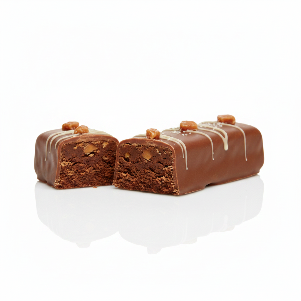 Misfits Chewy Toffee Protein Bar - white background