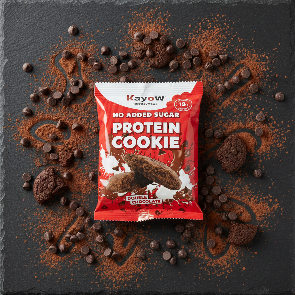 Kayow Double Chocolate Protein Cookie - flat lay