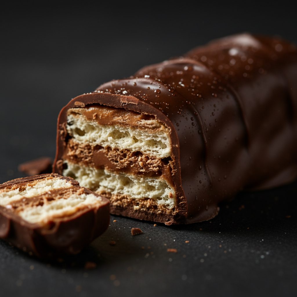 Vilgain Double Trouble Protein Bar unwrapped close-up
