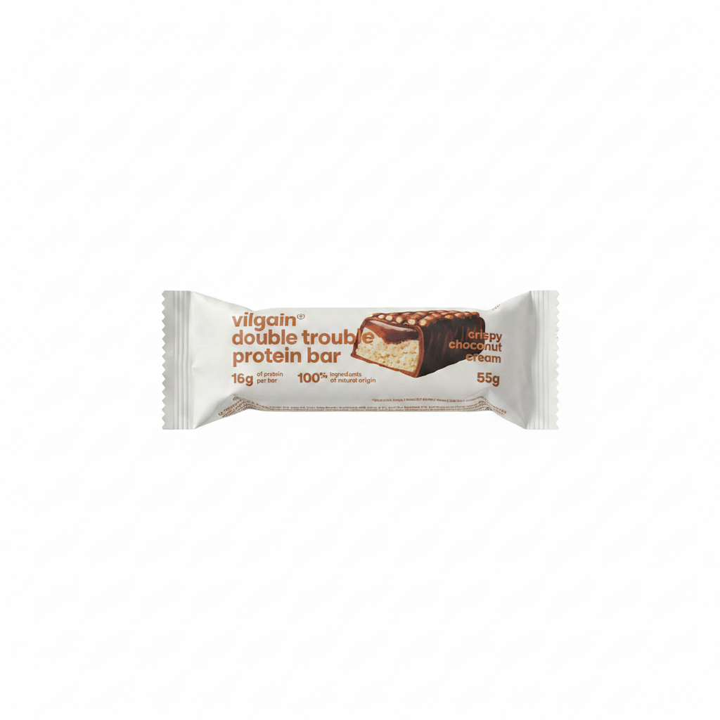 Vilgain Double Trouble Protein Bar clean white background