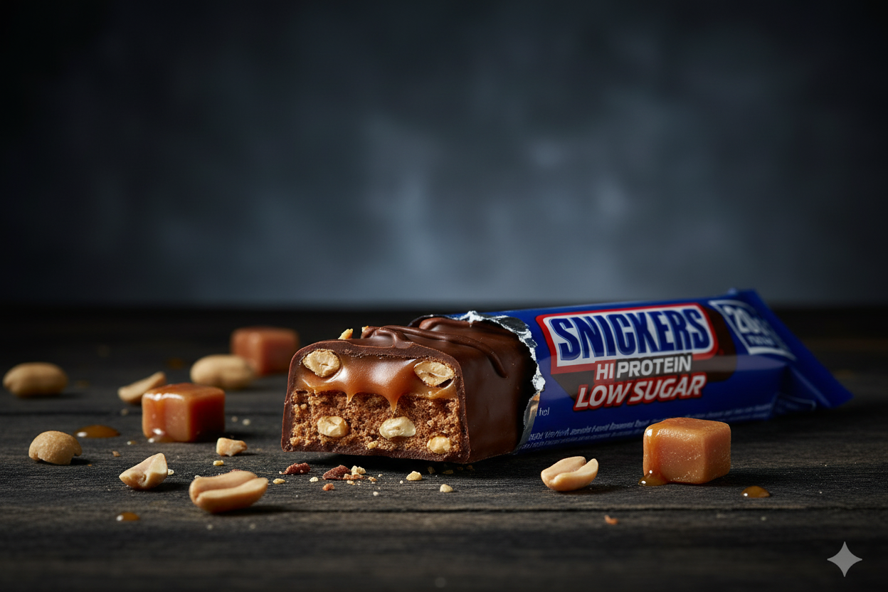 Snickers Hi Protein Low Sugar Bar - Lifestyle Shot
