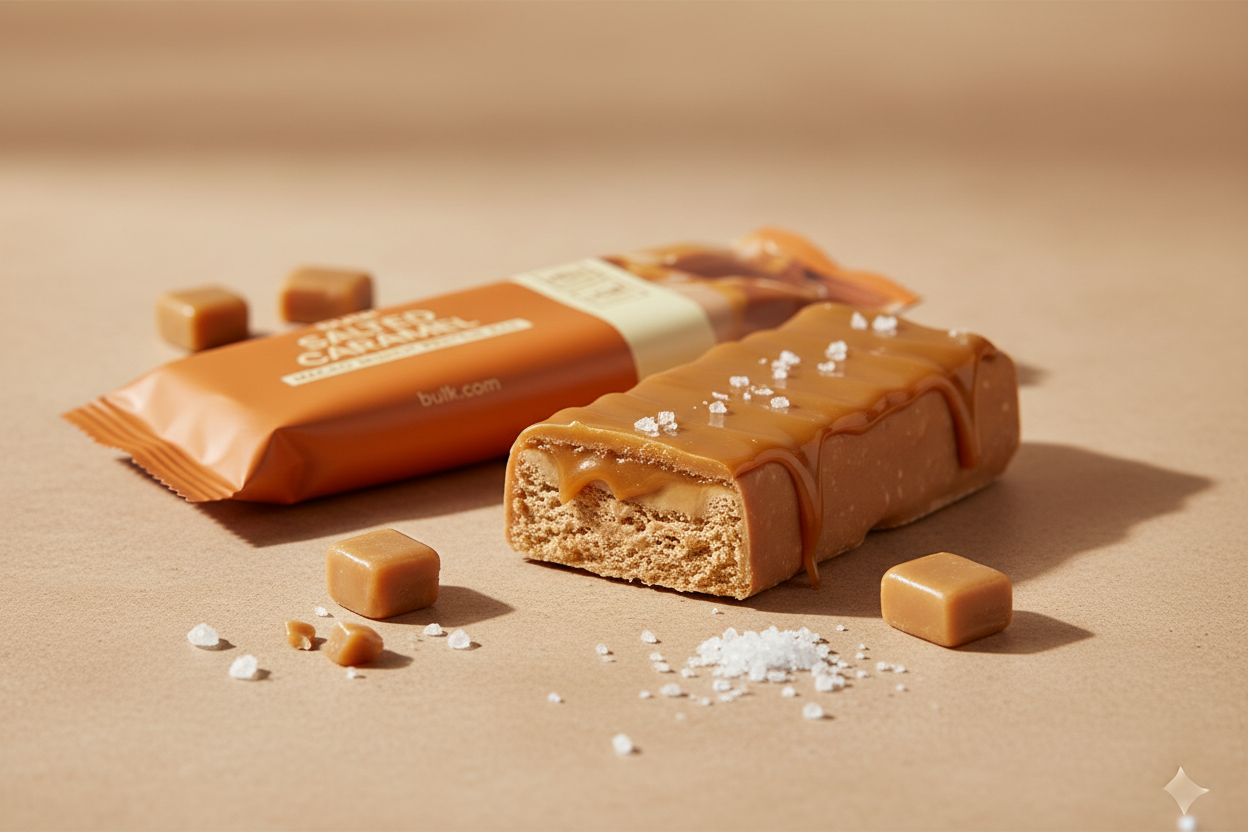 Bulk Salted Caramel Macro Munch Protein Bar - Lifestyle Shot