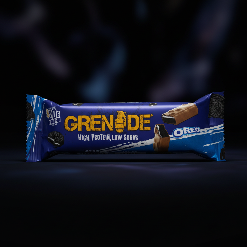 Grenade x Oreo Protein Bar - dark moody