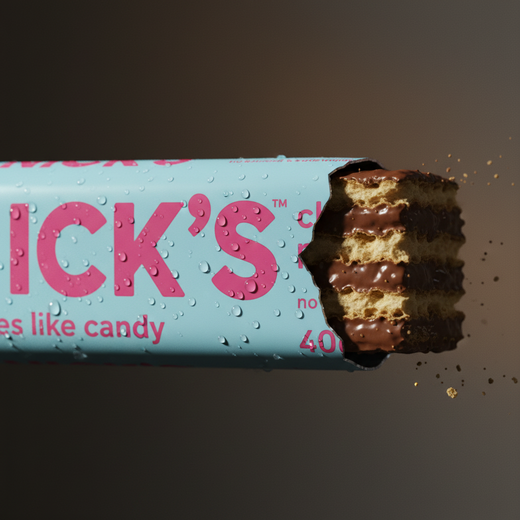 Nick's Chocolate Protein Wafer - dark moody