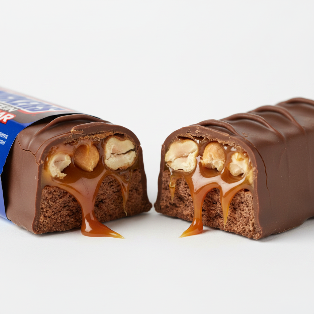 Snickers Hi Protein Low Sugar Bar - Close-up Texture Shot