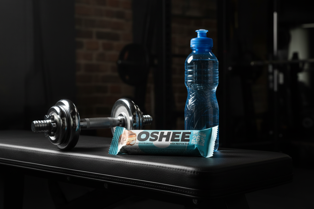 OSHEE High Protein Bar gym lifestyle shot