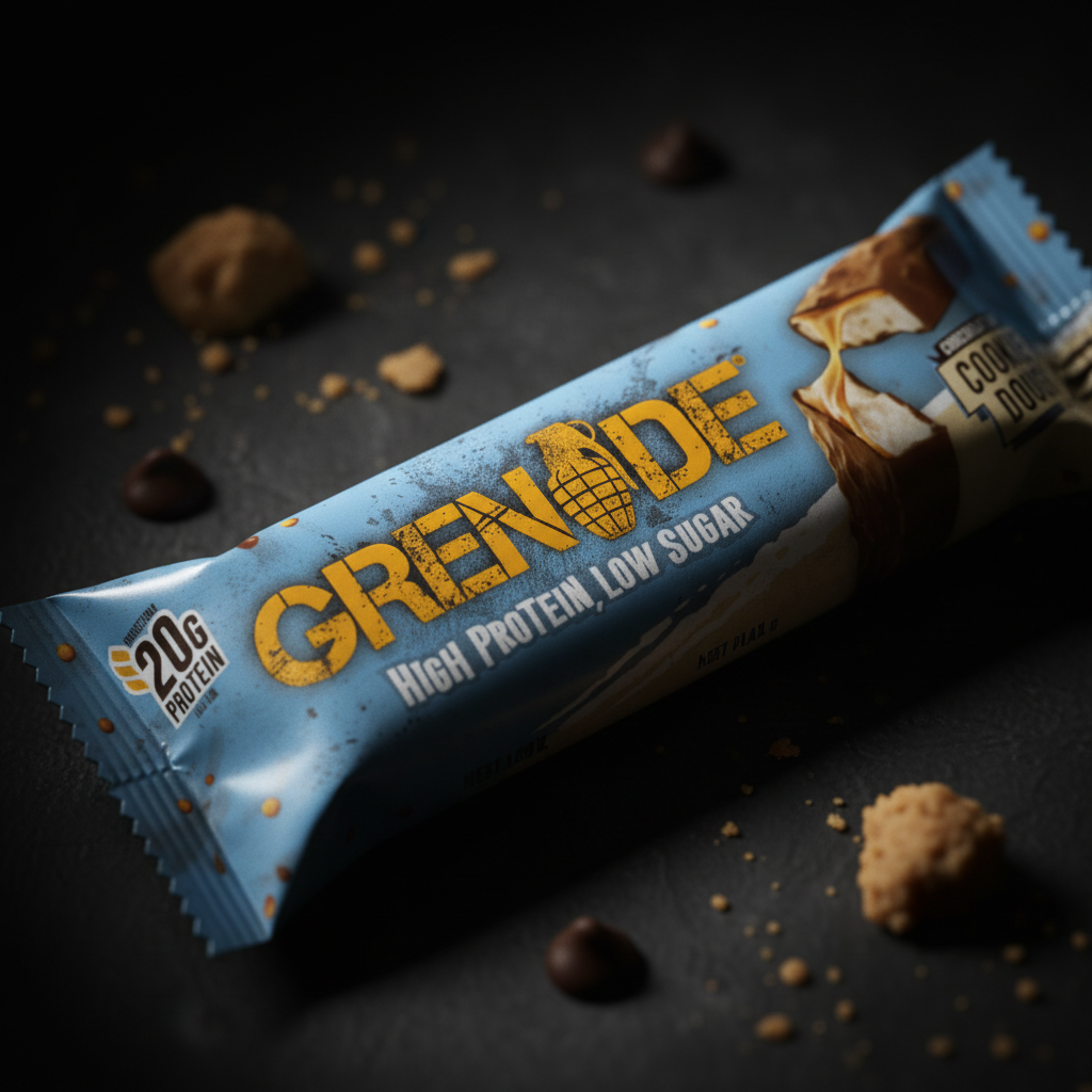 Grenade Chocolate Chip Cookie Dough Protein Bar - dark moody