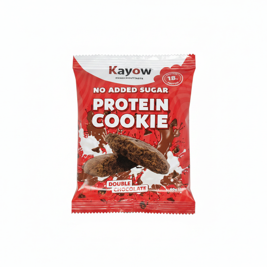 Kayow Double Chocolate Protein Cookie - White Background