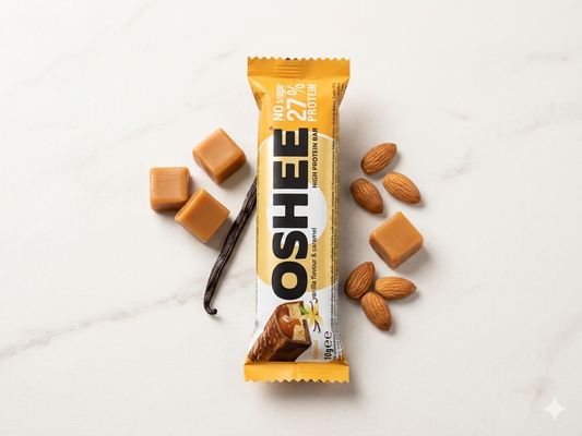 OSHEE Vanilla & Caramel High Protein Bar